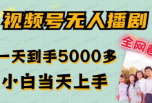 银狐宝库用户专享:视频号无人播剧,拉爆流量不违规,一天到手5000多-银狐宝库官方网站