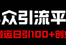银狐宝库用户专享:小众引流平台,纯搬运日引100+创业粉-银狐宝库官方网站
