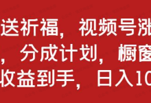 银狐宝库用户专享:灵狐送祈福, 视频号涨粉新方法,分成计划,橱窗带货3种收益到手,日入1000+-银狐宝库官方网站